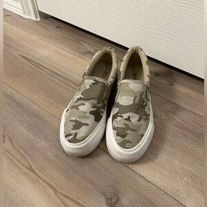 Restricted Camouflage Slip-On Sneakers